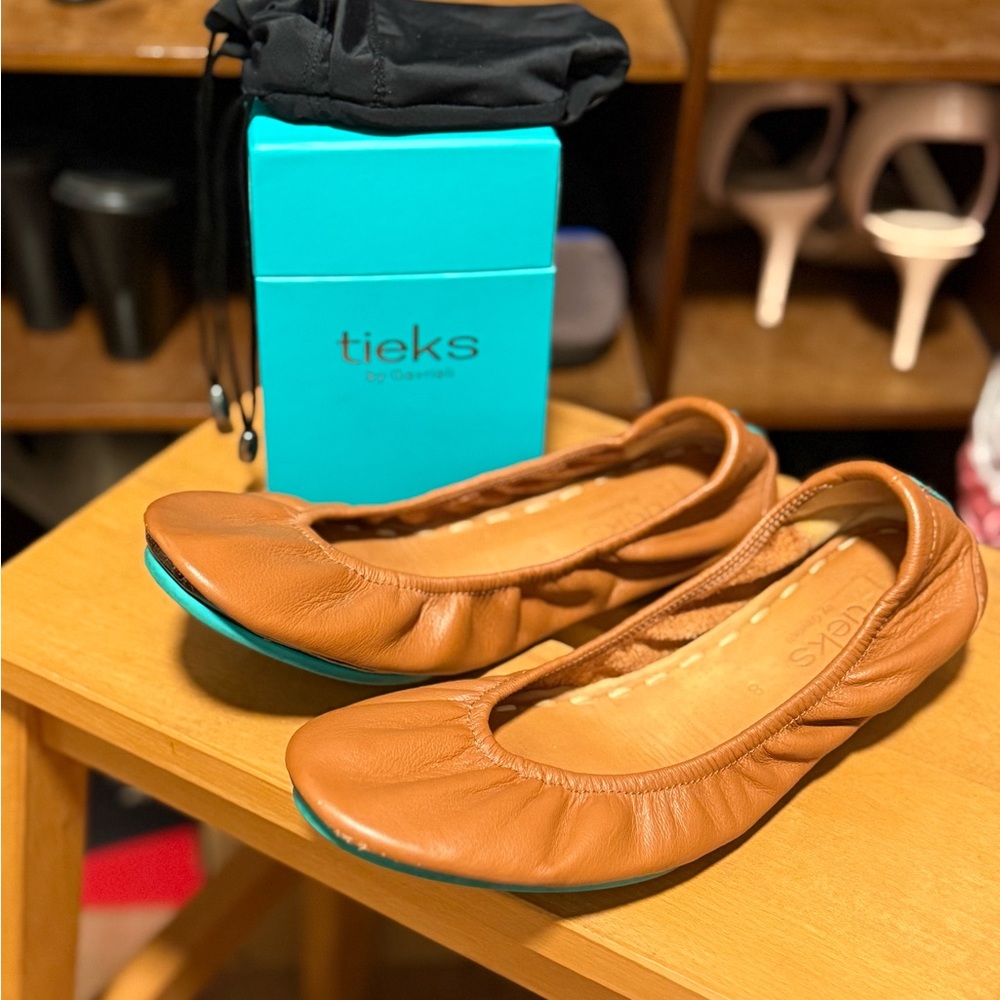 Tieks Brown Flats with Soft Leather and Flexible Fit